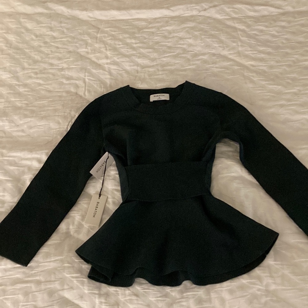 NWT - Babaton Piers peplum sweater